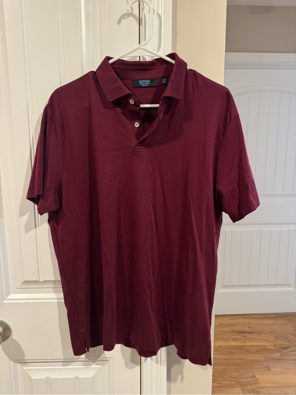 Murano Men's Maroon Short-Sleeve Polo